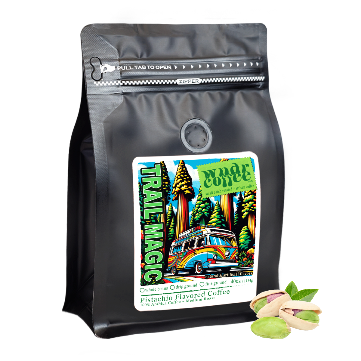 Trail Magic - Pistachio Flavored – WNDR Coffee Trail Magic - Pistachio Flavored – WNDR Coffee