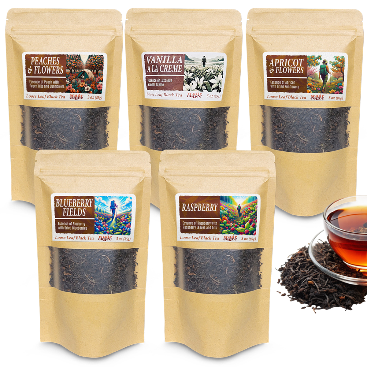 Flavored Loose Leaf Black Tea Sample Set