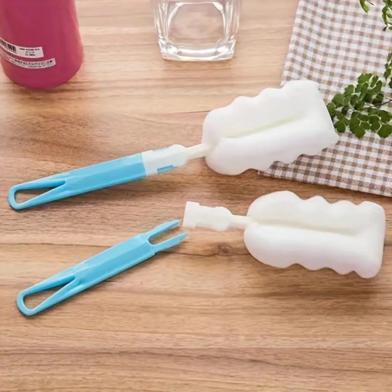 2pcs Sponge And Metal Cleaning Brush