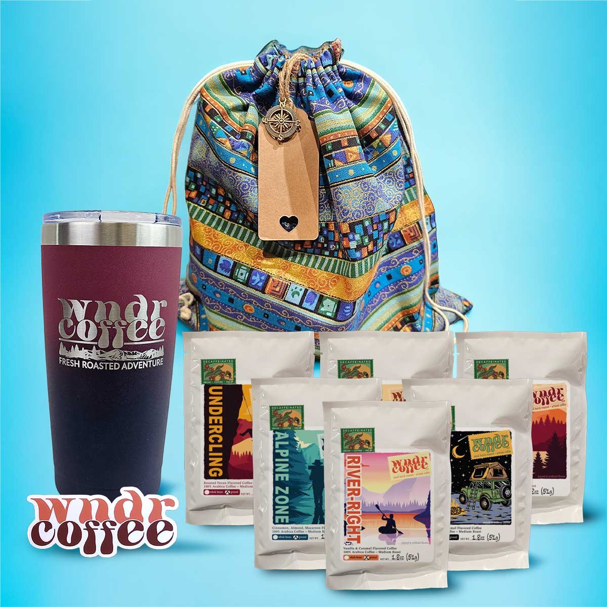 Gift-Set-1.8oz-flavored-decaf-redgradient-tumbler-logosticker