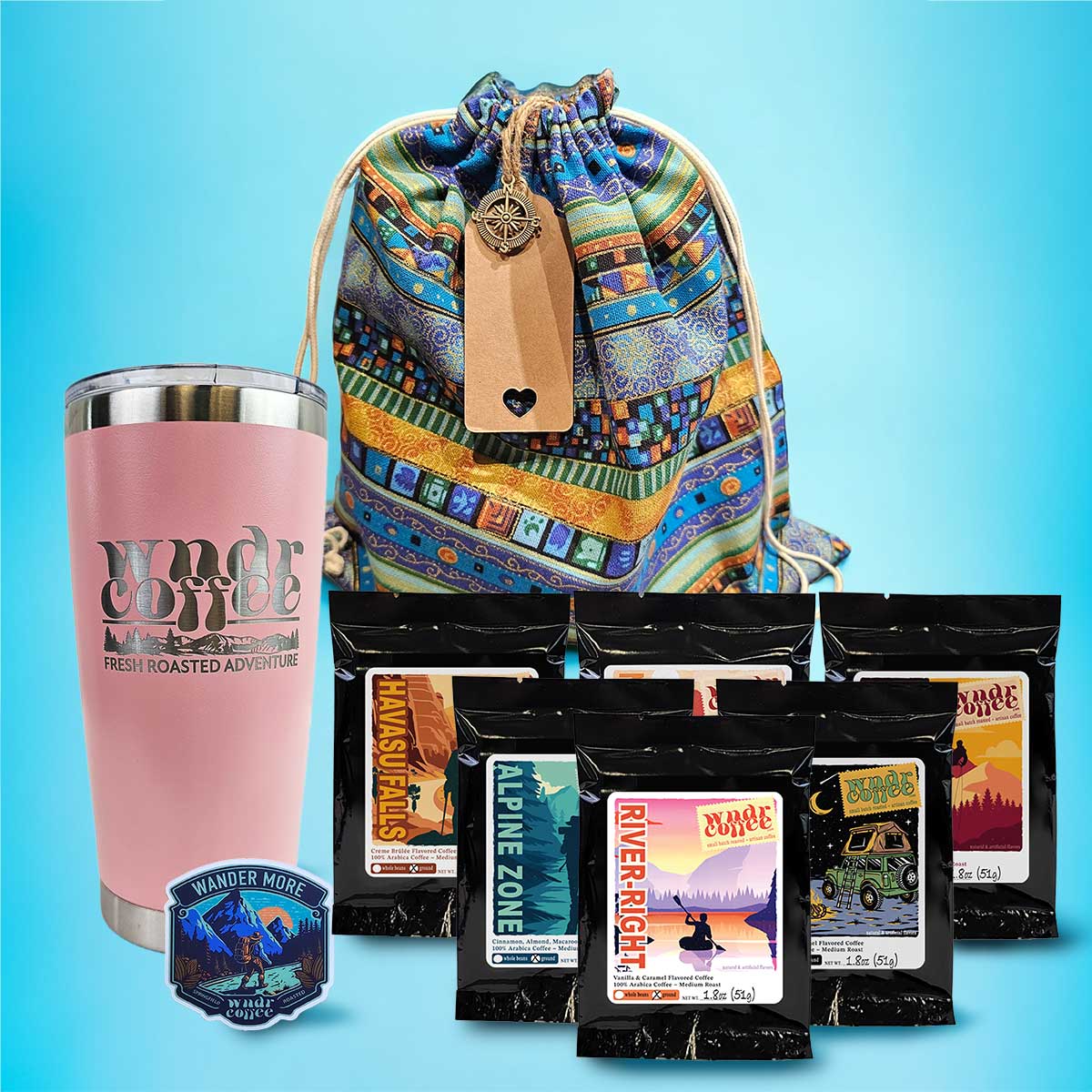 Gift-Set-1.8oz-flavored-reg-medsalmonpink-tumbler-wandermoresticker