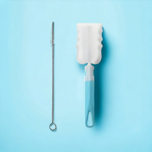 2pcs Sponge And Metal Cleaning Brush