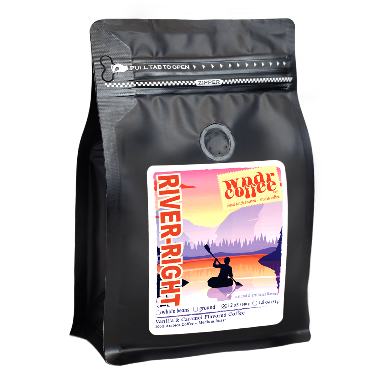 12oz-bag-River-Right-Flavored-Coffee-ground  1200 × 1200px