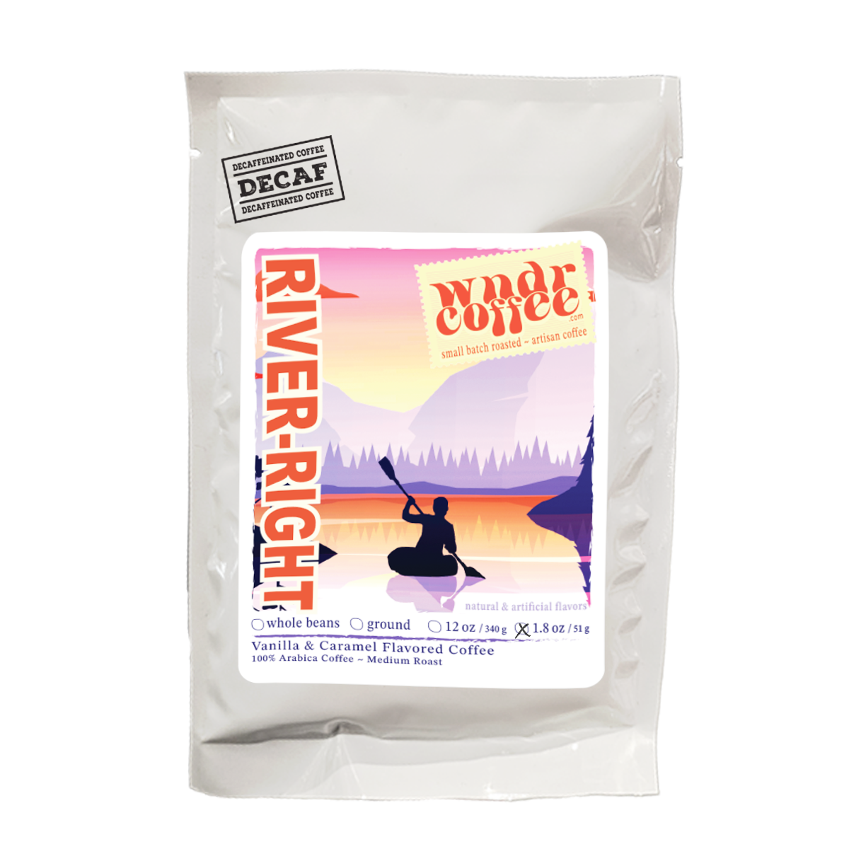 DECAF-1.8oz-bag-River-Right-Flavored-Coffee