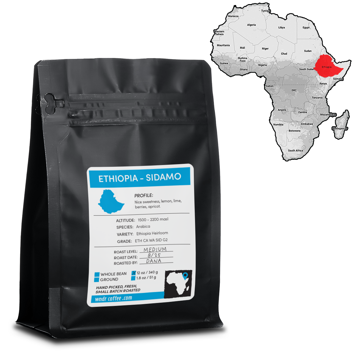 Ethiopia Sidamo - Fair Trade and Organic - Grade 2