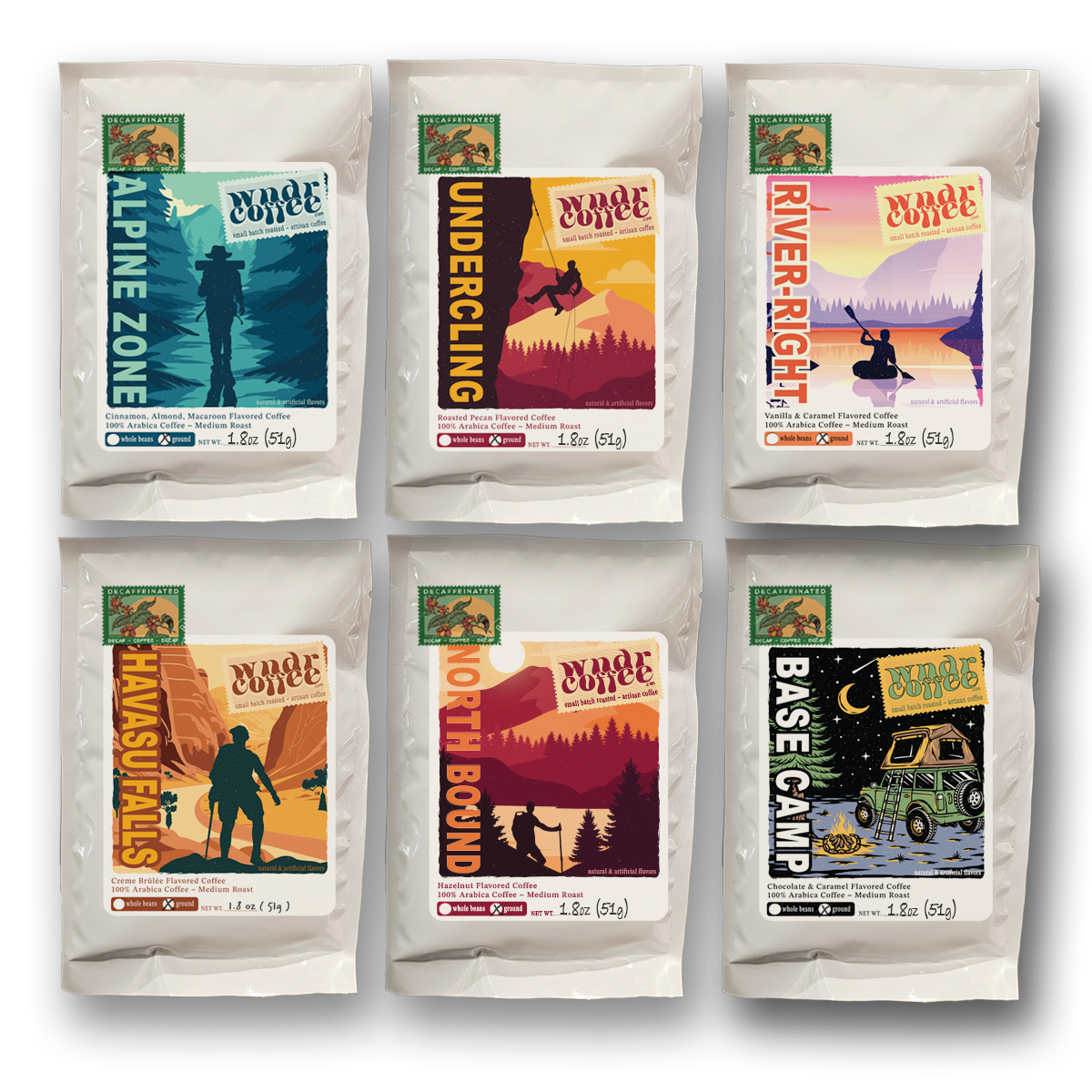 Flavor Exploration - Flavored Coffee Flight Set - 1.8oz Bags